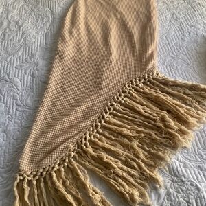 Elegant Tan Fringe Skirt